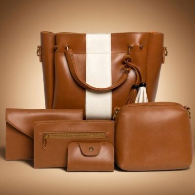 HARMONY BROWN 5 PCS HAND BAG