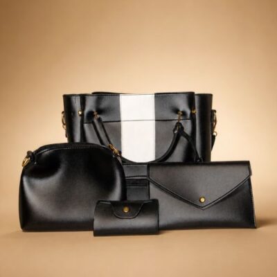 HARMONY BLACK 5 PCS HAND BAG