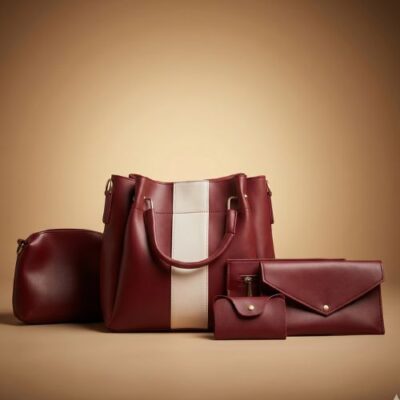 HARMONY MAROON 5 PCS HAND BAG