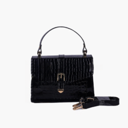 PUFFER BLACK CROSSBODY HANDBAG