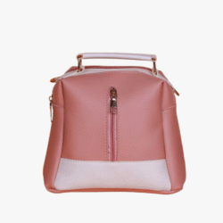 PINK LUXE LEATHER 4-ZIP BUCKET BAG