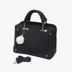 LUXEGRIP TOP HANDLE BLACK HANDBAG