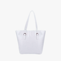 ROOMY WHITE KROK TOTE BAG