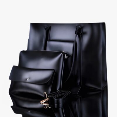 TRIPLET BLACK TOTE SET