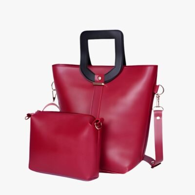 HAZEL MAROON 2 PCS HANDBAG