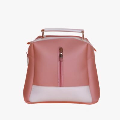 PINK LUXE LEATHER 4-ZIP BUCKET BAG