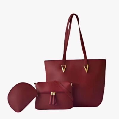 CARLA MAROON 3 PCS BAG SET