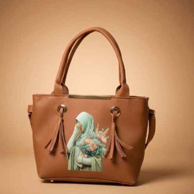STYLISH HIJAB BROWN TOTE BAG