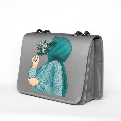 TRENDY HIJAB GREY CROSSBODY BAG