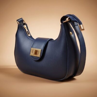 HALF MOON BLUE SHOULDER BAG