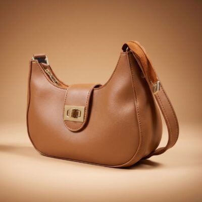 HALF MOON BROWN SHOULDER BAG